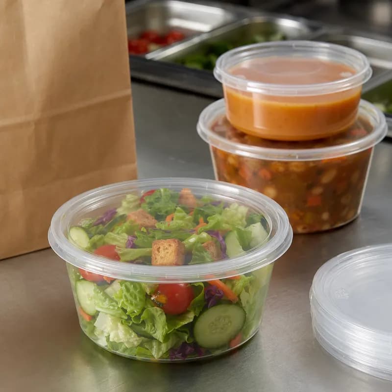 Lid PET Clear For 8-32 OZ Deli Container Inside Fit 500/Case