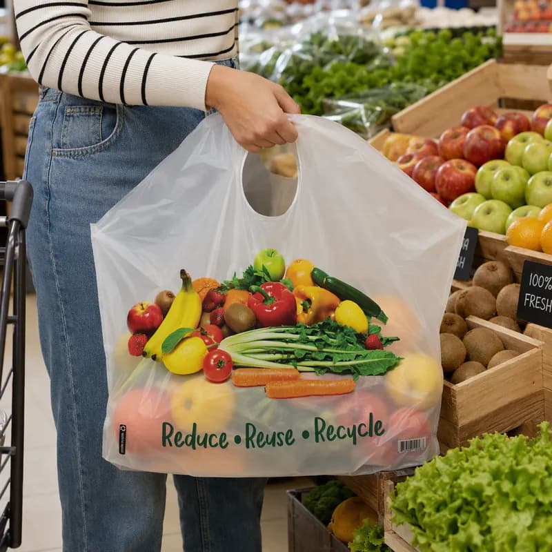 Bag 18X6X18 IN 2.25MIL Veggie Fruit With Wave Top Closure 500/Case