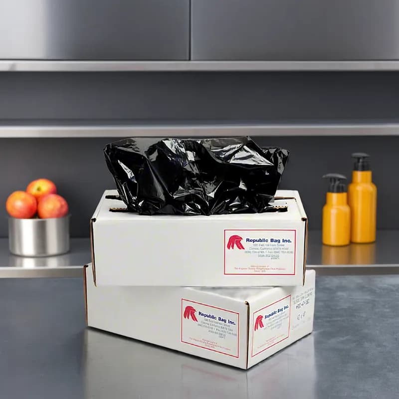 Liner 17X17 IN 4 GAL Black 0.4MIL 1000/Case