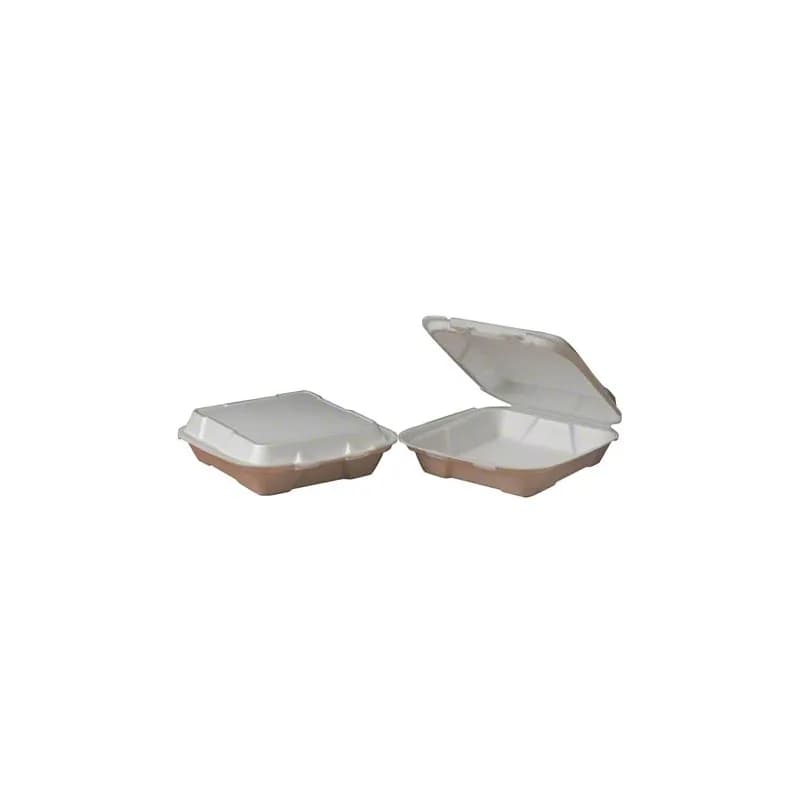 Snap-it Take-Out Container Hinged Small (SM) 8X8 IN Foam White Square Snap 200/Case