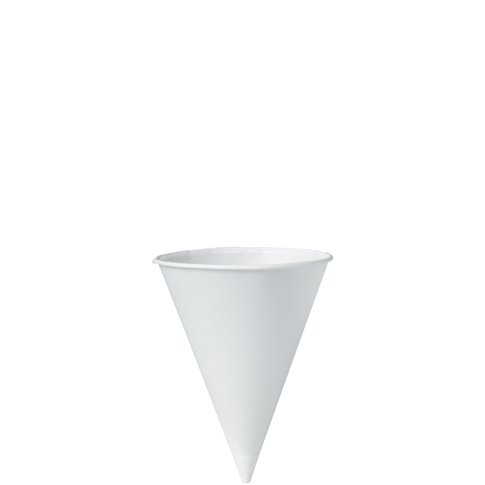 Solo® Cold Cup Cone 8 FLOZ Treated Paper White Cone Unlaminated 1000/Case