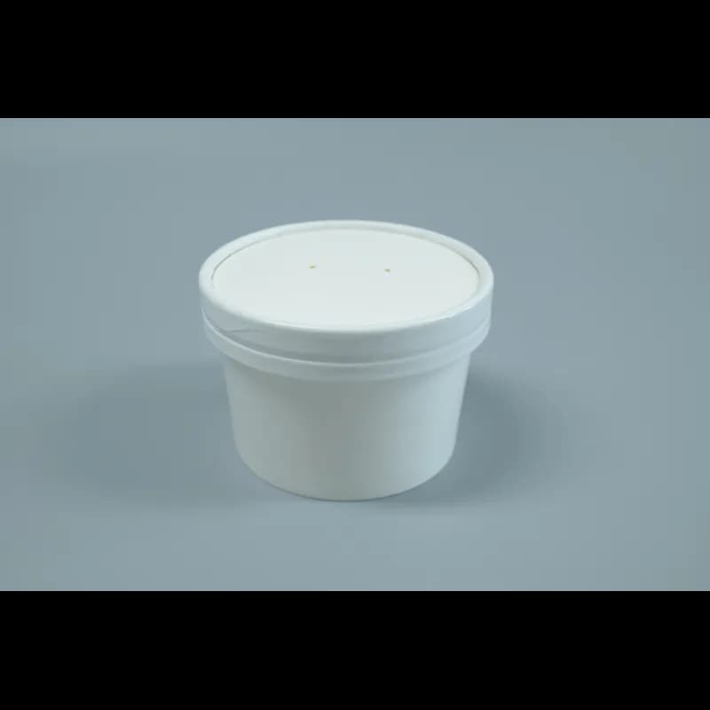 Victoria Bay Food Container Base & Lid Combo 8 OZ Paperboard White Vented 250/Case