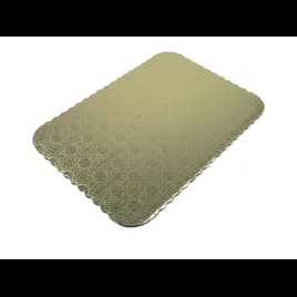 Cake Board Full Size 26X18.5 IN Gold Rectangle Scalloped Single Wall 100/Case