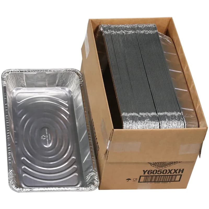 Steam Table Pan Full Size 346 OZ 19.6X11.6X3.4 IN Aluminum Silver Deep Extra Heavy Duty 40/Case