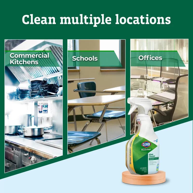 Clorox® EcoClean™ Glass Cleaner 1 QT RTU Liquid 9/Case