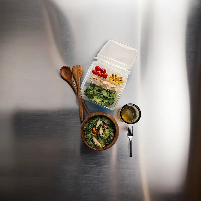 Bowl 48 OZ Plastic Clear Square Tamper-Evident 210/Case