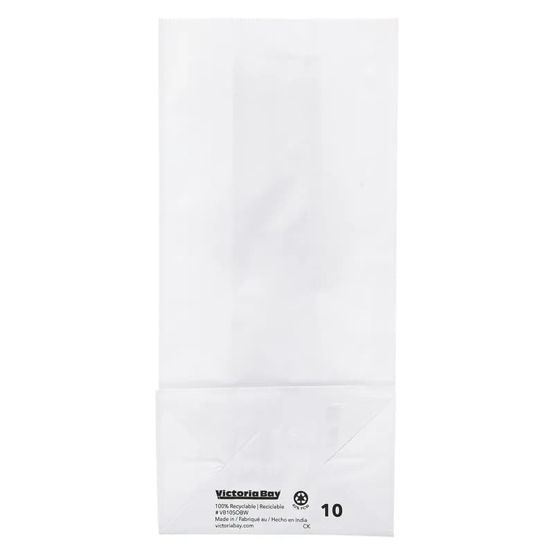 Victoria Bay Bag 6.46X4.13X12.99 IN Paper #10 White 500/Bundle