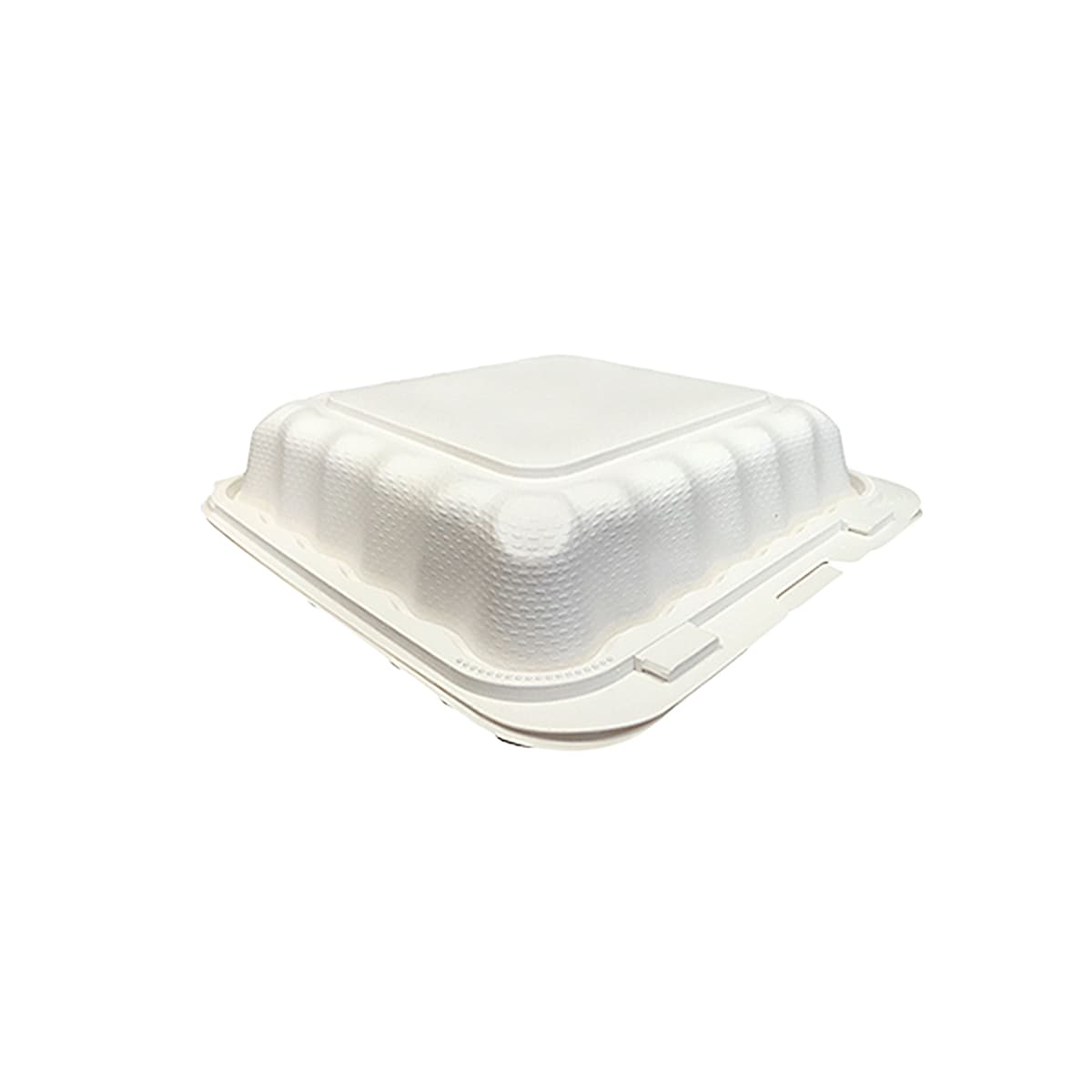 Victoria Bay Take-Out Container Hinged 8X8X3 IN MFPP Ivory Square Freezer Safe Microwave Safe 150/Case
