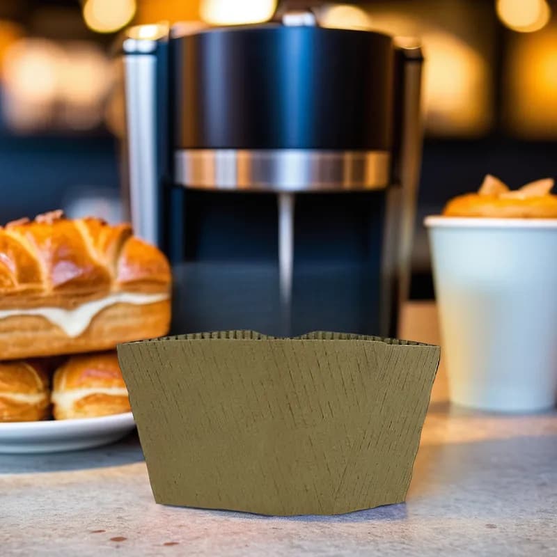 Victoria Bay Cup Sleeve Paperboard Kraft For 12-20 OZ For Coffee Cup Preassembled Smooth Wall 1200 Count/Case