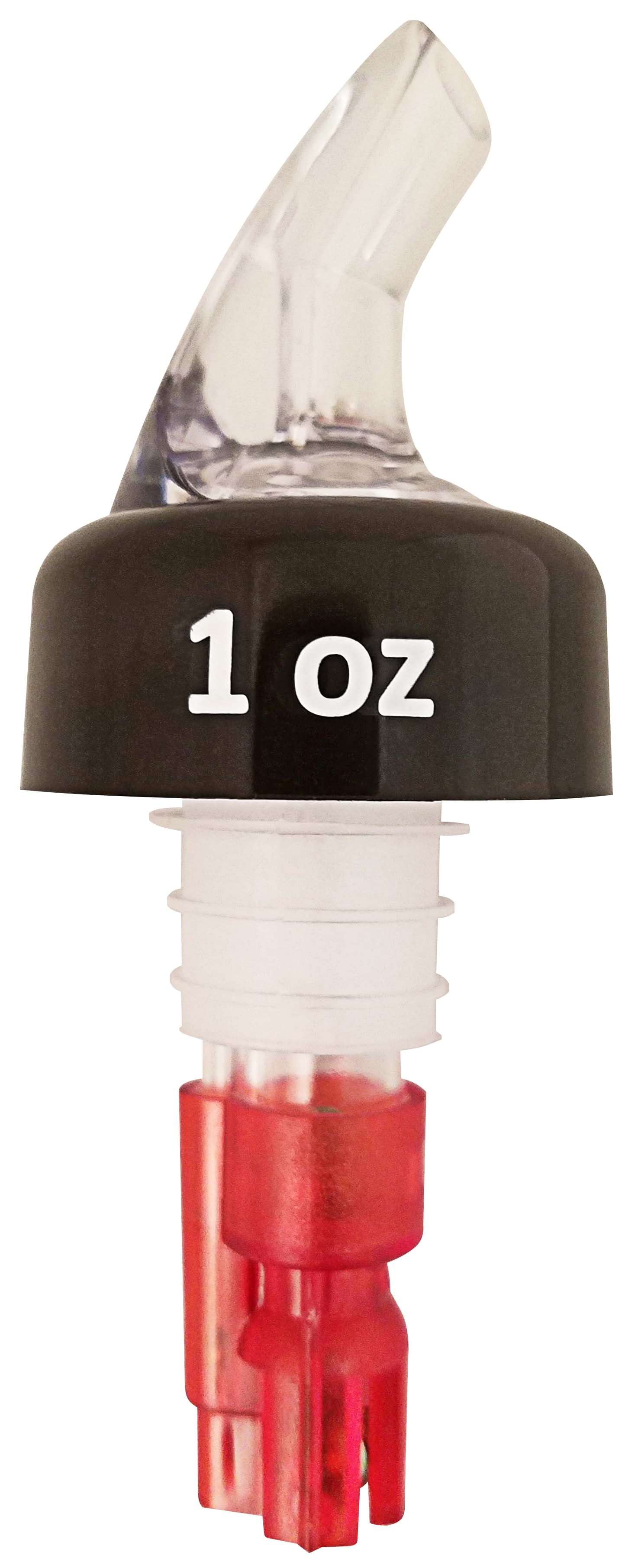 Benchmark Liquor Pourer 1 OZ Stainless Steel Red 1/Each