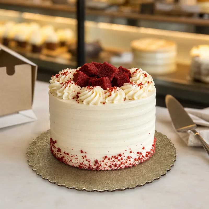 Cake Circle 7 IN Gold Kraft Round Scalloped C-Flute 100/Case
