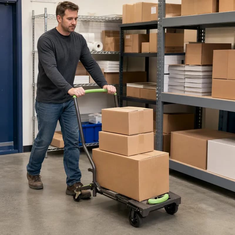 Hand Truck & Cart 16.63X12.75X49.25 IN 300 LB Black Blue Green 2-in-1 Multi-Position 1/Each
