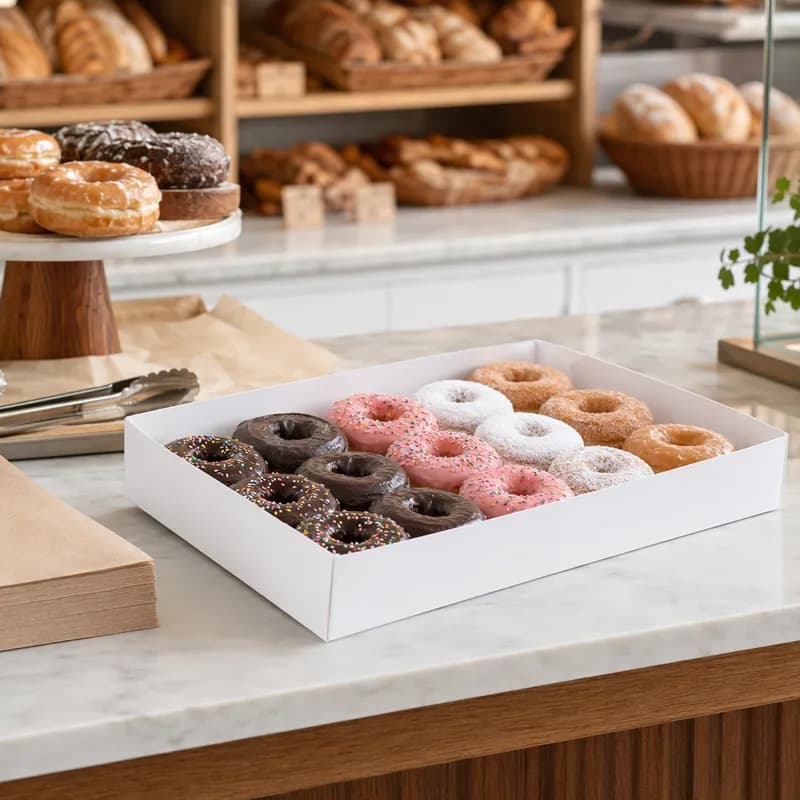 Take-Out Box Base 16X11.5X2.38 IN Paperboard White 250/Case
