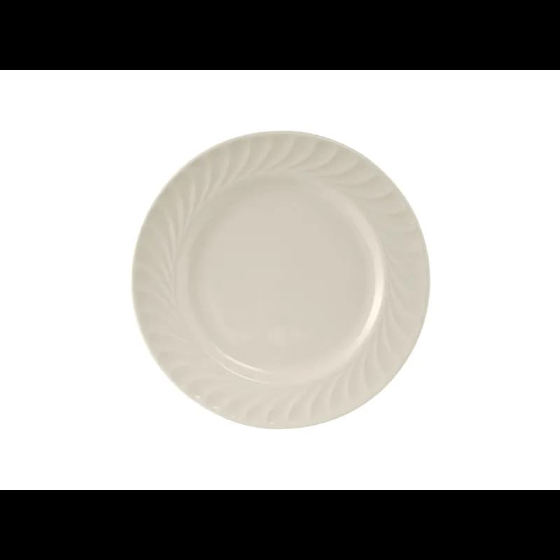 Meridian Plate 7.125 IN China Eggshell Round Fully Vitrified Embossed 36/Case