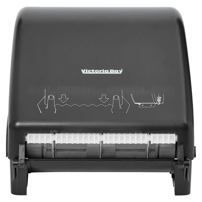 Victoria Bay Paper Towel Dispenser 8.98X11.43X15.02 IN Plastic Black Translucent 1-Roll Touchless Manual Auto Cut 1/Case