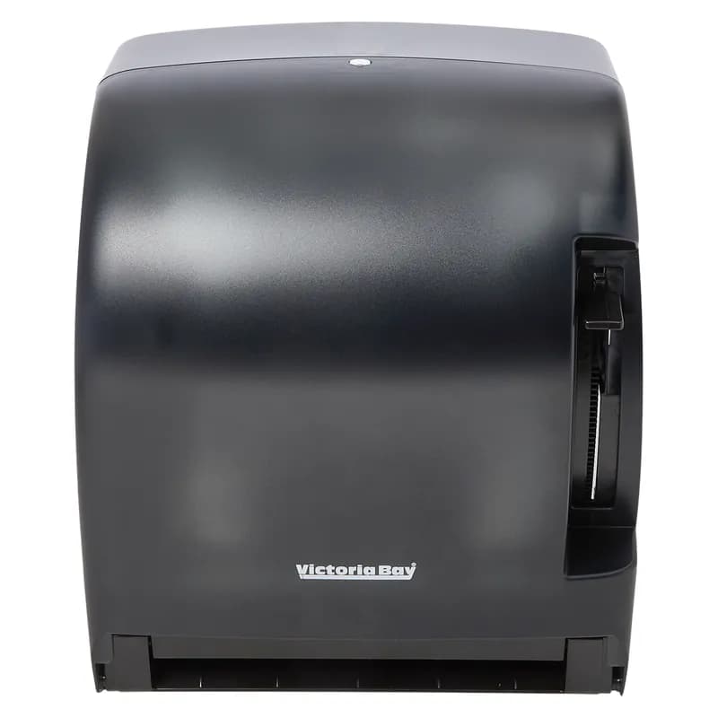 Victoria Bay Paper Towel Dispenser 9.61X11.88X13.71 IN Plastic Black Translucent 1-Roll Push Lever 1/Case