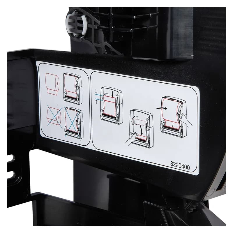 Victoria Bay Paper Towel Dispenser 9.61X11.88X13.71 IN Plastic Black Translucent 1-Roll Push Lever 1/Case