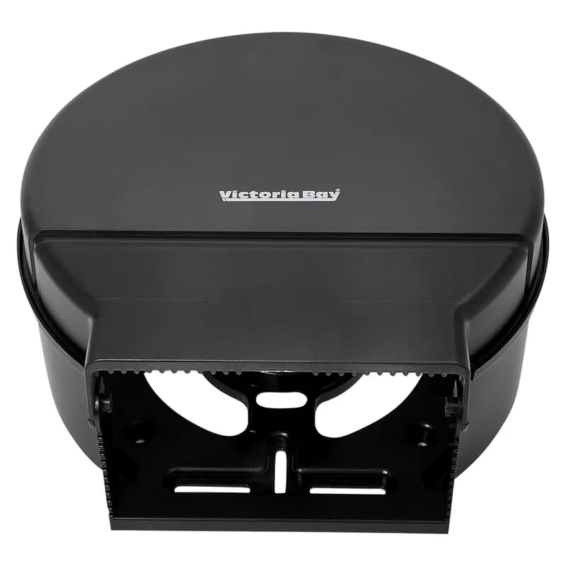 Victoria Bay Toilet Paper Dispenser 9X5.37X11.47X11.22 IN Plastic Black Translucent Jumbo (JRT) 1-Roll 1/Each