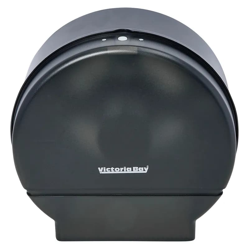 Victoria Bay Toilet Paper Dispenser 9X5.37X11.47X11.22 IN Plastic Black Translucent Jumbo (JRT) 1-Roll 1/Each