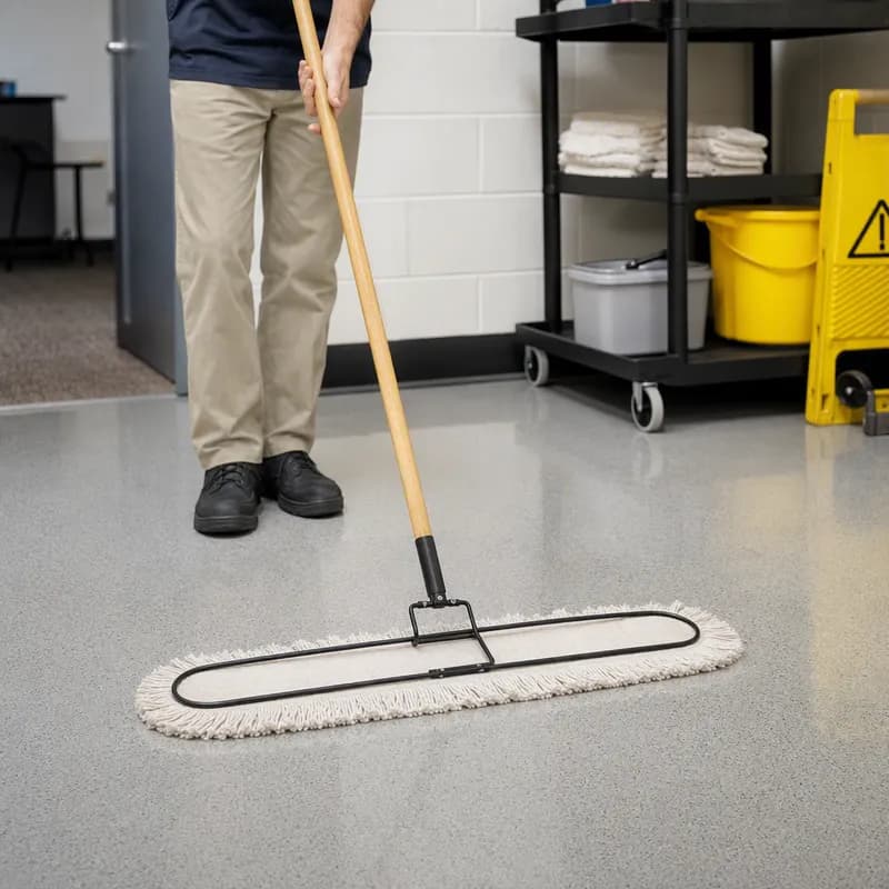 Dust Mop Frame 36X5 IN Black Powder Coated Metal 1/Each