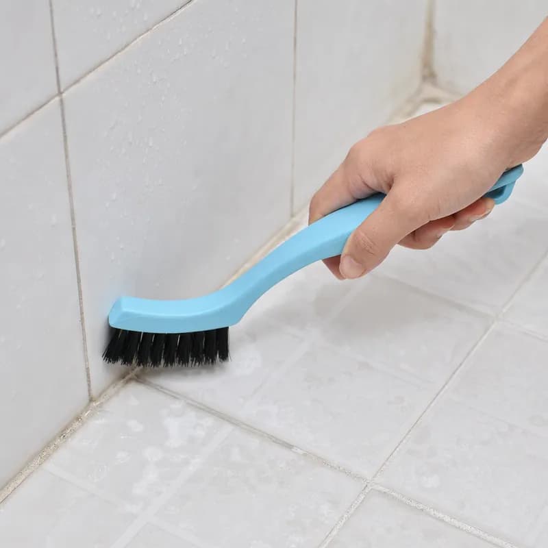 Grout & Tile Brush Nylon Polyester Fiber Black Blue 1/Each