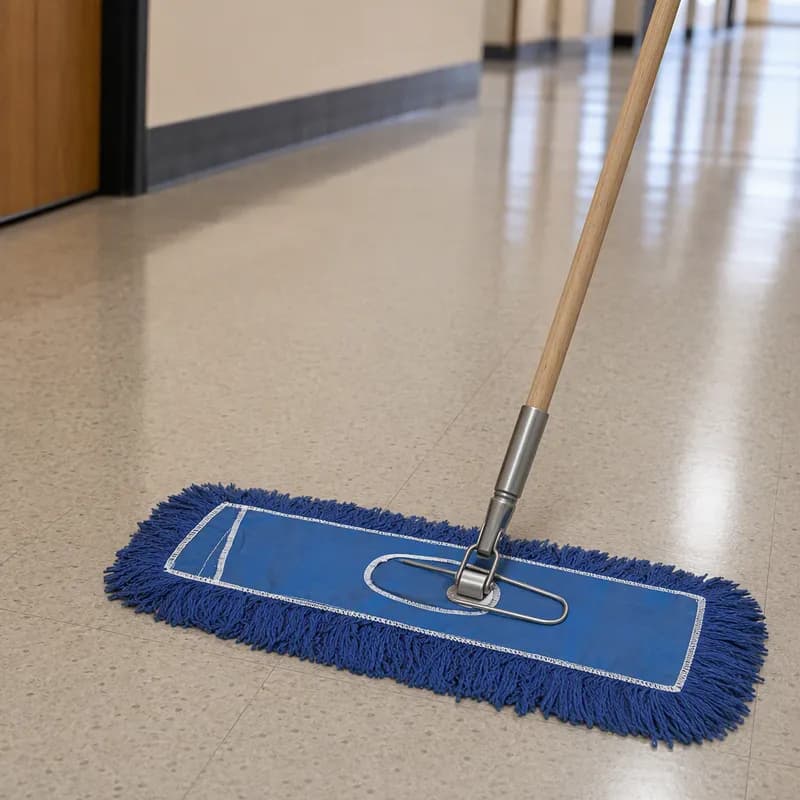 JJ Dust Mop 5X24 IN Blue Continuous Twist Blend 1/Each