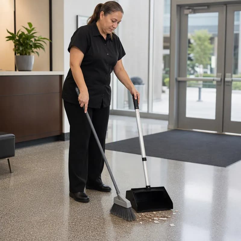 Lobby Dust Pan 30X12 IN With Handle 1/Each