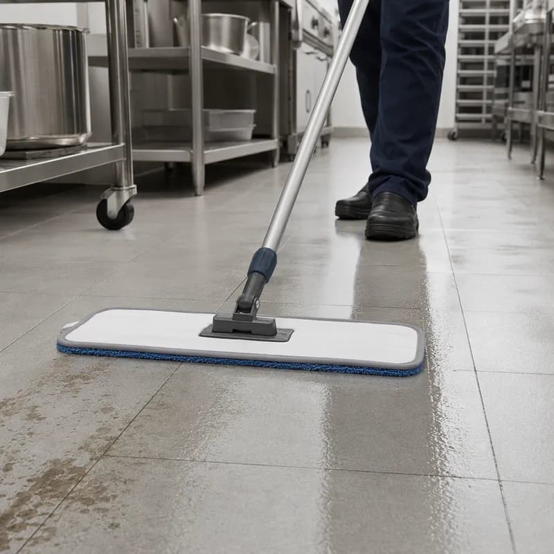 Wet Mop Pad 18X5 IN Blue Microfiber 1/Each