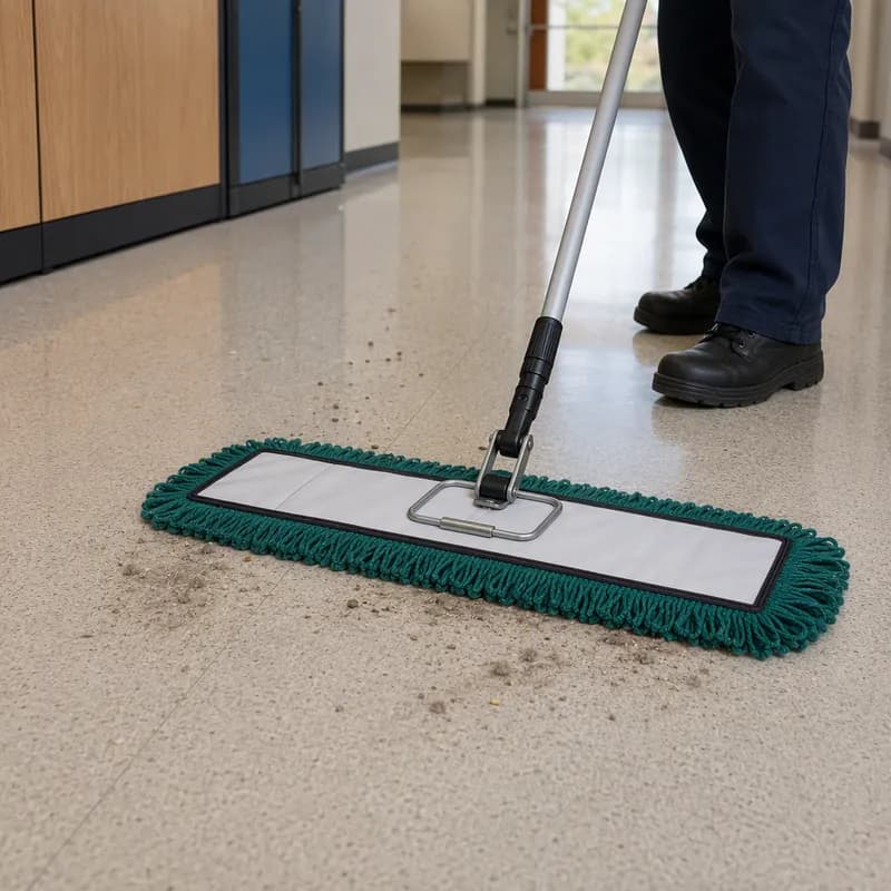 Dust Mop Refill 25.5X6.5X0.33 IN Green Microfiber Spun Loop 1/Each
