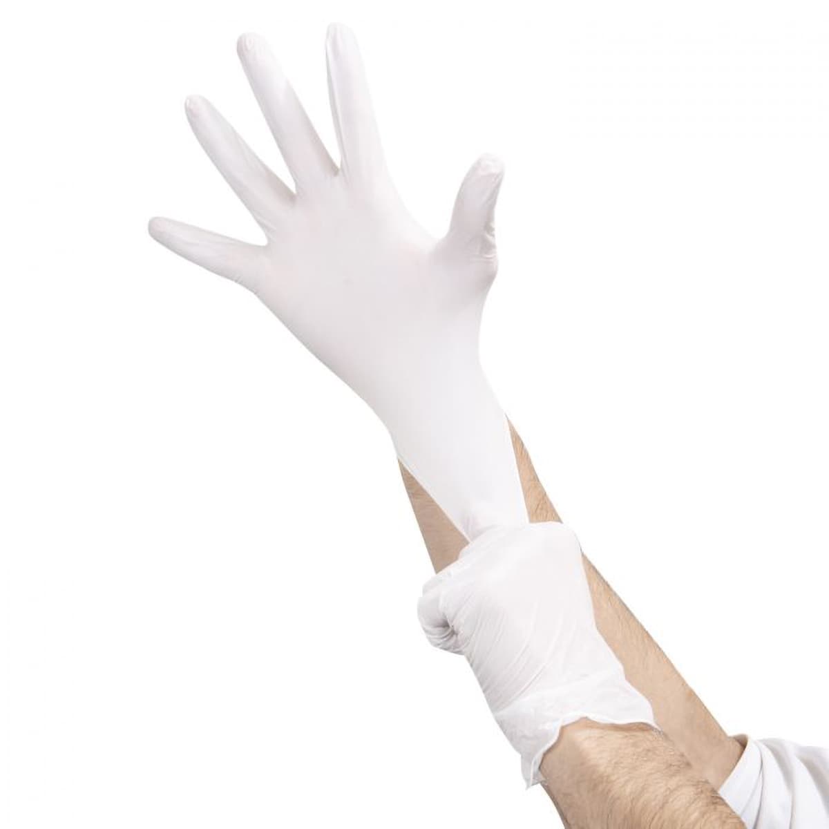 JobSelect® Examination Gloves Large (LG) White Synthetic Powder-Free 100 Count/Pack 10 Packs/Case 1000 Count/Case