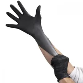 JobSelect® Gloves XL Black 3.5MIL Nitrile Powder-Free Textured 100 Count/Pack 10 Packs/Case 1000 Count/Case