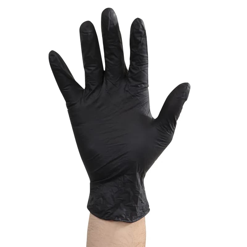 JobSelect® Gloves XL Black 3.5MIL Nitrile Powder-Free Textured 100 Count/Pack 10 Packs/Case 1000 Count/Case