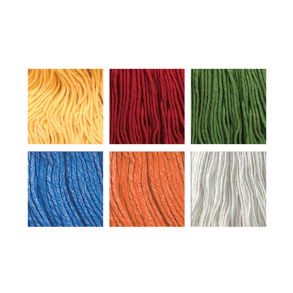 Mop Head Medium (MED) 17X6.5X3 IN Blue 4PLY Loop End All-Purpose 1/Each
