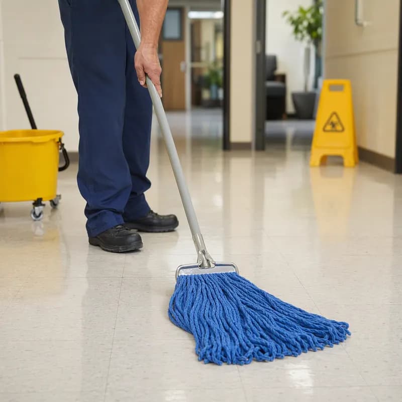 Mop Head Medium (MED) 17X6.5X3 IN Blue 4PLY Loop End All-Purpose 1/Each