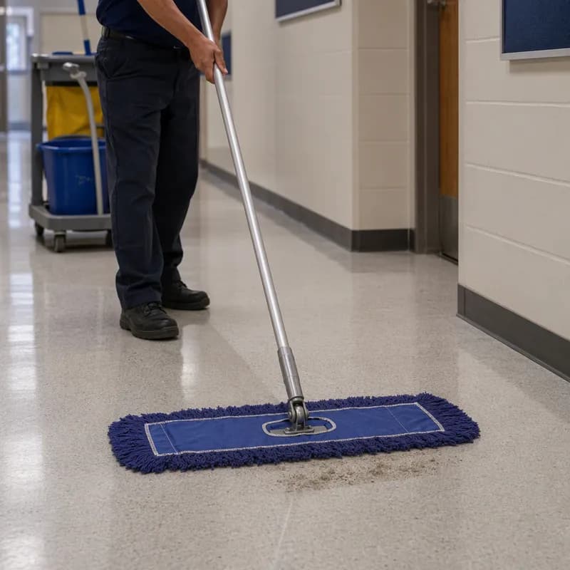 Dust Mop 37.5X6.5X0.5 IN Blue Permatwist 1/Each