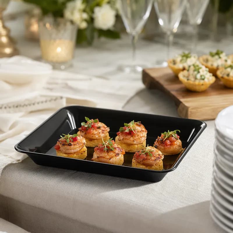 Victoria Bay Serving Tray 8X10 IN Black Rectangle 25/Case