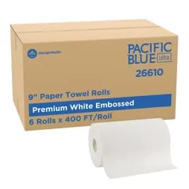 Pacific Blue Ultra™ Roll Paper Towel Pacific Blue Ultra SofPull® 9IN X400FT 1PLY White Standard Roll 6 Rolls/Case