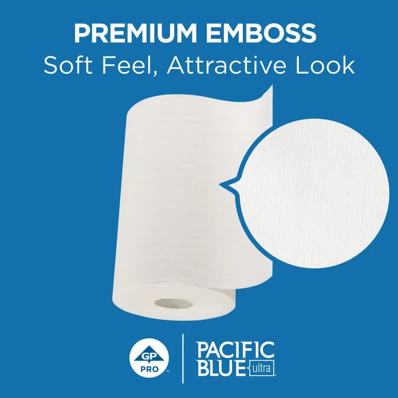 Pacific Blue Ultra™ Roll Paper Towel Pacific Blue Ultra SofPull® 9IN X400FT 1PLY White Standard Roll 6 Rolls/Case