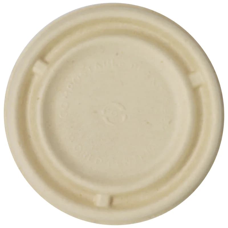Lid Plant Fiber For 4 OZ Portion Cup Unbleached 1000/Case