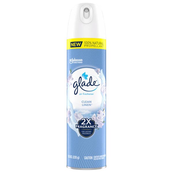 Glade® Air Freshener Clean Linen Aerosol 7.3 OZ 6/Case