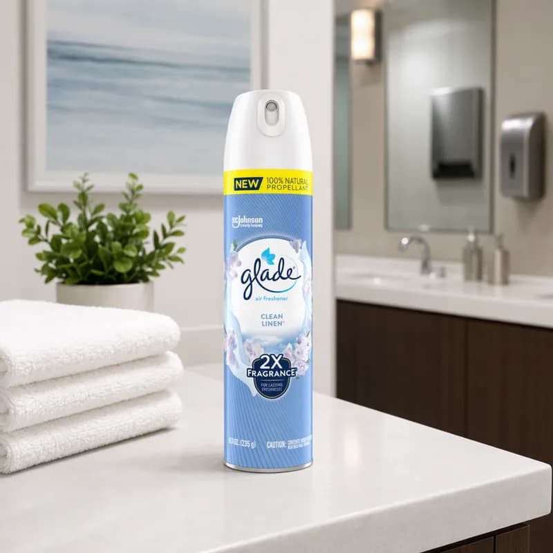Glade® Air Freshener Clean Linen Aerosol 7.3 OZ 6/Case