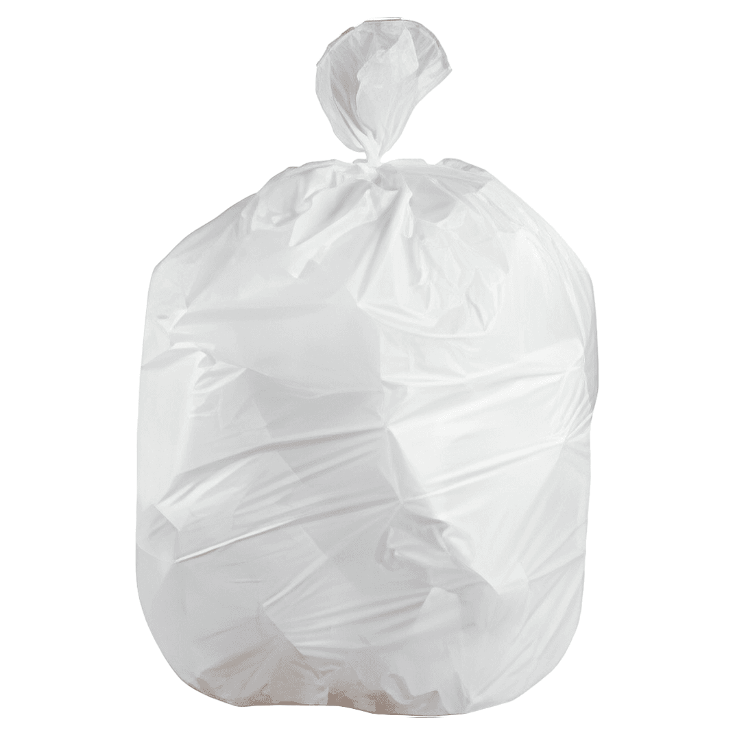Victoria Bay Can Liner 40X46 IN 40-45 GAL Opaque White LLDPE 1MIL Roll 20 Count/Roll 5 Rolls/Case