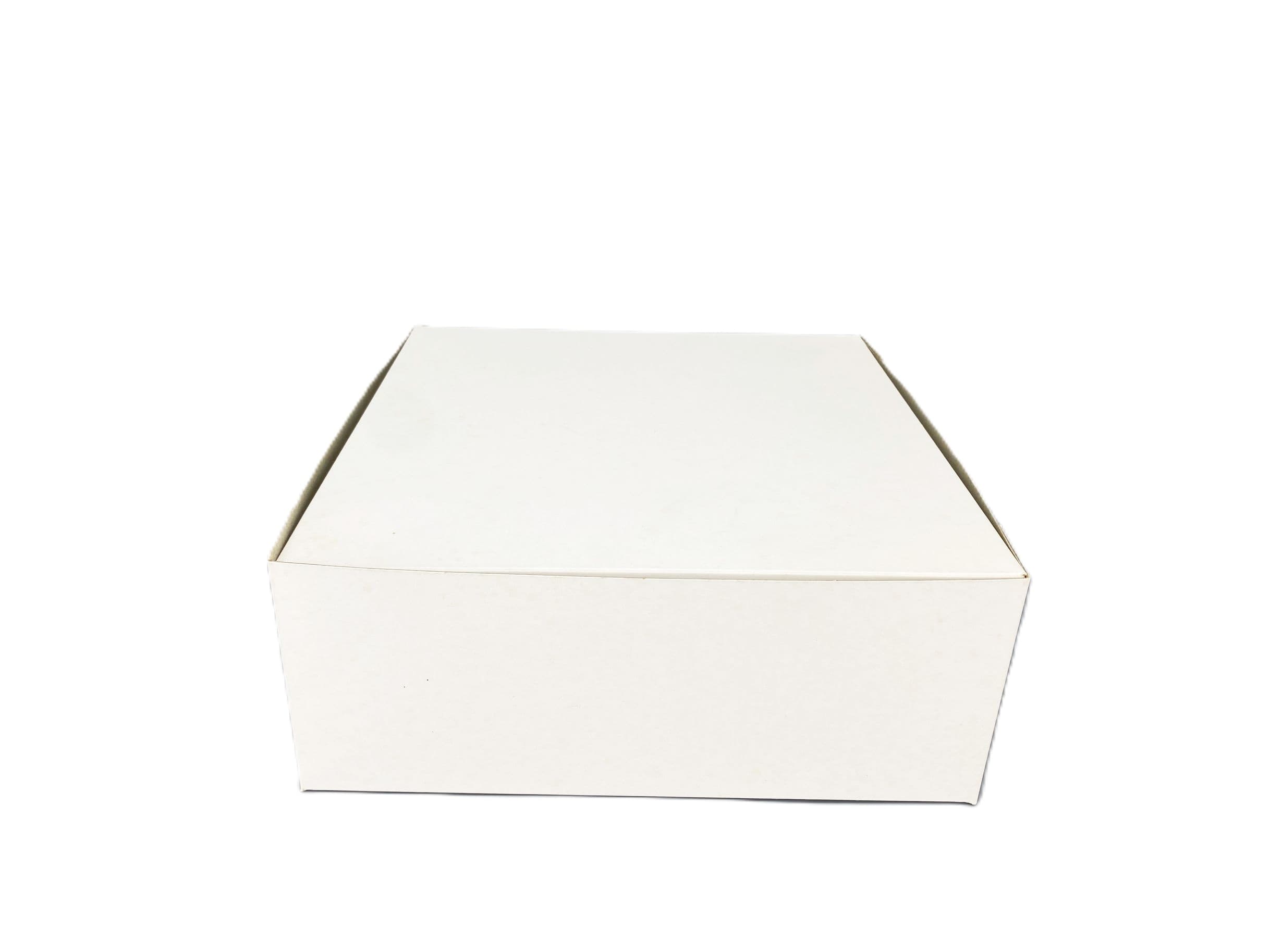 Bakery Box 12X12X5 IN White Square Lock Corner 100/Case
