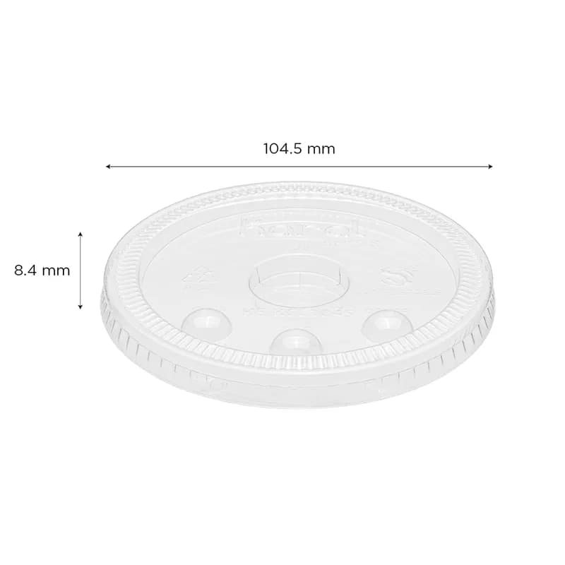 Karat Earth Lid PLA For 32 FLOZ Cold Cup Straw Slot 600/Case