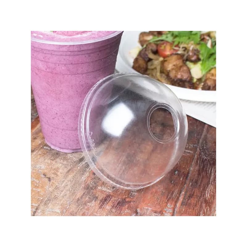 Karat Earth Lid Dome White For 12-24 FLOZ Cold PLA Cold Cup 1000/Case