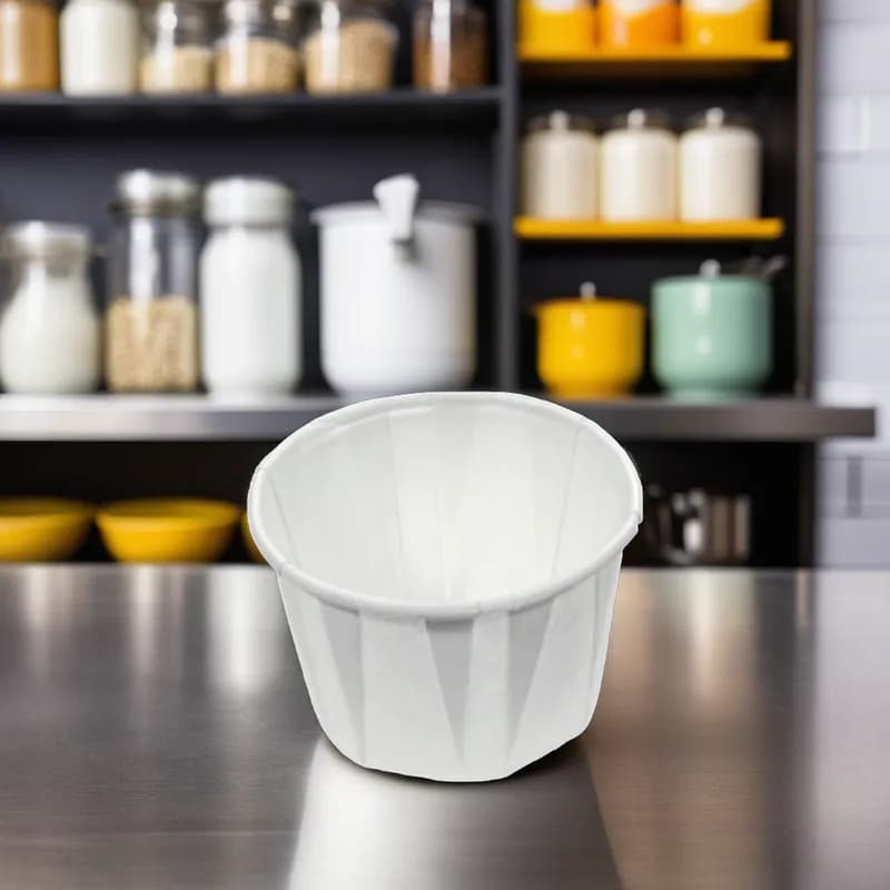Souffle & Portion Cup 1.25 OZ Paper White 5000/Case