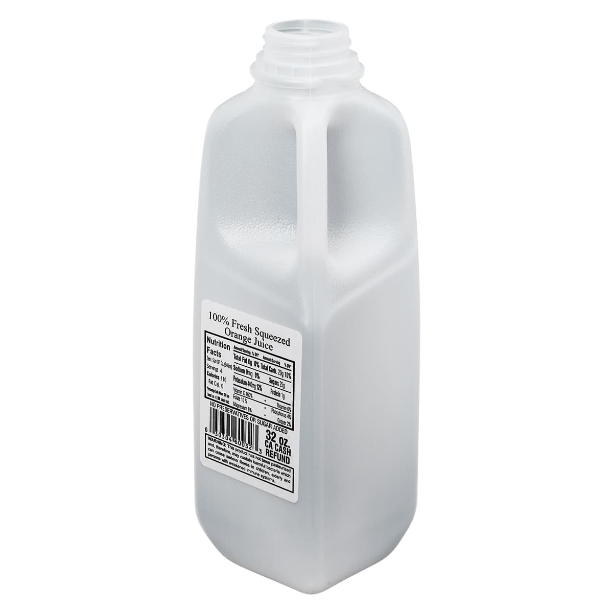 Orange Juice Bottle 32 OZ Square 192/Case