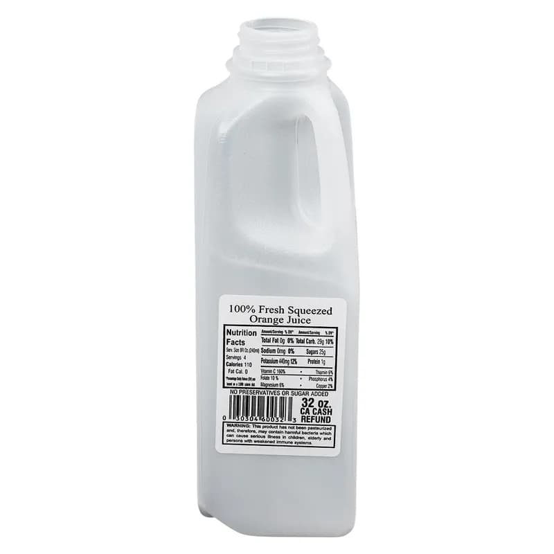 Orange Juice Bottle 32 OZ Square 192/Case