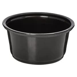 Victoria Bay Souffle & Portion Cup 2 OZ PP Black Round 50 Count/Pack 50 Packs/Case 2500 Count/Case