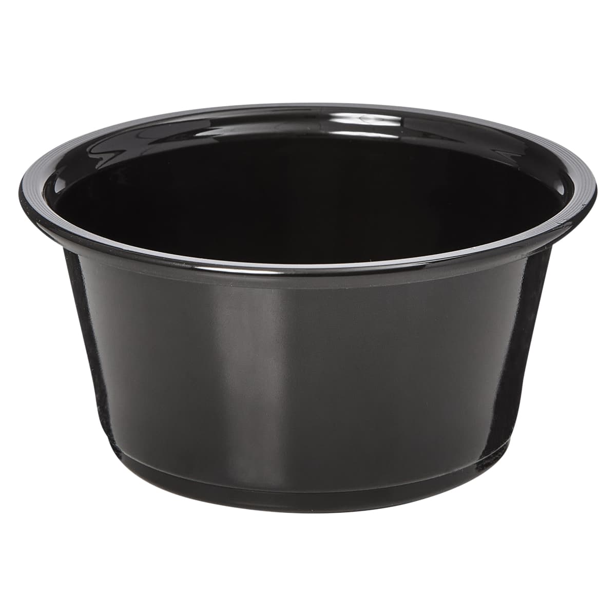 Victoria Bay Souffle & Portion Cup 3.25 OZ PP Black Round 50 Count/Pack 50 Packs/Case 2500 Count/Case